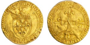Charles VIII (1483-1498) - Ecu d'or au soleil - Montpellier (11 septembre 1483)