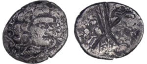 Aulerques Cenomani-Diablintes - Statère au personnage allongé (60 av. J.-C.)