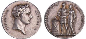 Napoléon 1er (1804-1814) - Napoléon 1er et Marie Louise - Médaille en argent du mariage 1810 Napoléon 1er (1804-1814) - Napoléon 1er et Marie Louise - Médaille en argent du mariage 1810