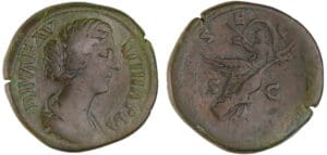 Faustine jeune - Sesterce (176, Rome) - CONSECRATIO