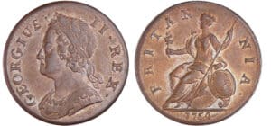 Grande-Bretagne - George II (1727-1760) - 1/2 penny 1754
