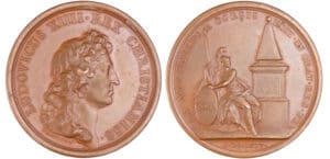 Louis XIV (1643-1715) - Médaille pyramide élevée à Rome 1664 Louis XIV (1643-1715) - Médaille pyramide élevée à Rome 1664