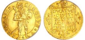 Franche-Comté - Besançon - Charles Quint - demi-ducat d'or (Besançon)