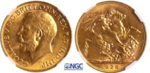 Australie - George V (1910-1936) - Souverain 1928 P (Perth)