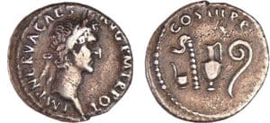 Nerva - Denier - (97, Rome) - Instruments pontificaux