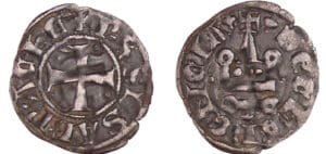 Achaïe - Philippe de Savoie - Denier tournois (Corinthe)