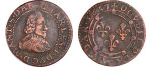 Champagne - Comté de Rethel - Charles de Gonzague - Double tournois 1637 (Charleville)
