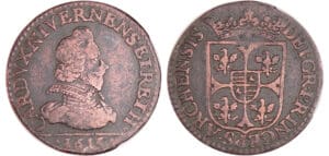 Champagne - Comté de Rethel - Charles de Gonzague - Double liard 1613