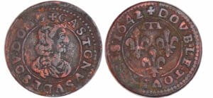 Dombes - Gaston d'Orléans - Double tournois 1642 (Trévoux)