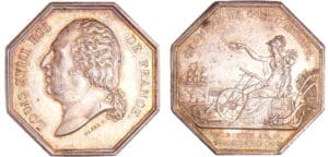 Louis XVIII (1815-1824) - Jeton en argent - Chambre du commerce d'Amiens 24 déc. 1802