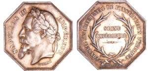 Napoléon III (1852-1870) - Jeton en argent - Conseil départemental d'instruction public (1860-1880)