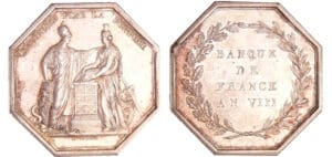 Consulat (1799-1804) - Jeton en argent - Banque de France AN VIII s.d.