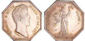 Charles X (1824-1830) - Jeton argent La prudence doit me guider s.d.