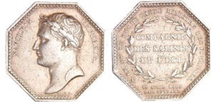 Napoléon 1er (1804-1814) - Jeton en argent - Mines et forges, Salines de l'est 1806
