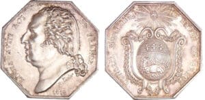 Louis XVIII (1815-1824) - Jeton en argent - Conseil municipal du Havre 1819