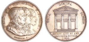 Jeton en argent - Académie de Rouen 1744