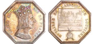 Jeton en argent - Notaires de Louviers 1829