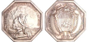 Jeton en argent - Administration royale des eaux de Paris 1788