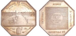 Jeton en argent - Dallage de la place de la Concorde (mines d'asphalte de Pyrimont Seyssel), 1837