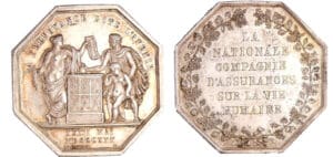 Jeton en argent - Compagnie d'assurance sur la vie humaine 1830