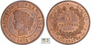 Troisième République (1871-1940) - 5 centimes Cérès 1873 A (Paris)