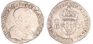 Henri II (1547-1559) - Teston à la tête nue - 1er type - 1553 I (Limoges)