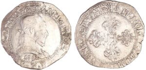 Henri III (1574-1589) - Franc au col plat - 1582 K (Bordeaux)