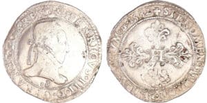 Henri III (1574-1589) - Franc au col plat - 1582 S (Troyes)