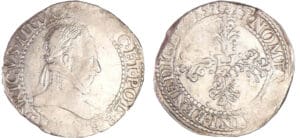 Henri III (1574-1589) - Franc au col plat - 1578 B (Rouen)