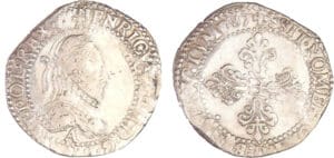 Henri III (1574-1589) - Demi-franc au col plat - 1587 A (Paris)