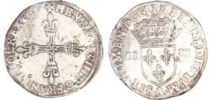 Henri III (1574-1589) - Quart d'écu - 1589 A (Paris)