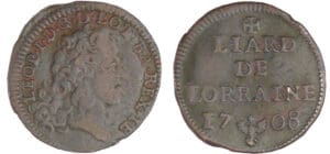Lorraine - Duché de Lorraine - Léopold 1er - Liard 1708