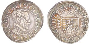 Lorraine - Duché de Lorraine - Charles III - Quart de teston au buste vieux et au col plat (Nancy)