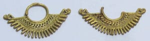 Précolombien - Colombie - Civilisation Sinu -  Boucles d'oreilles en or - 400/700