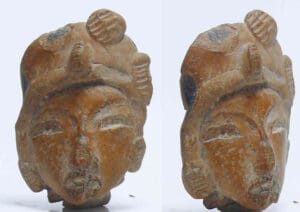 Précolombien - Tête en terre cuite - 500/900