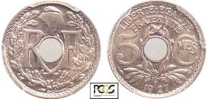 Troisième République (1871-1940) - 5 centimes Lindauer Petit module 1927