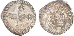 Henri IV (1589-1610) - Huitième d'écu de Béarn - 1606 (Morlaàs)