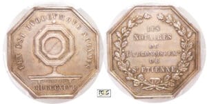 Jeton en argent - Notaire - Arrondissement de Saint-Etienne 1846