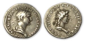 Trajan - Denier (117, Rome) Le Soleil radié