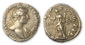 Hadrien - Denier (119, Rome) La Félicité