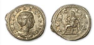 Julia Maesa - Denier (218-220, Rome) La Pudeur