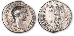 Trajan - Denier (107, Rome) Trophée.