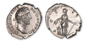 Antonin le Pieux - Denier (149, Rome) L'Abondance.