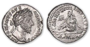 Marc Aurèle - Denier (163/4, Rome) L'Arménie.