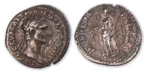 Nerva - Denier (96, Rome) La Liberté.