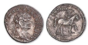 Domitien - Denier (76, Rome) Pégase.