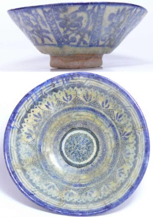 Iran - Perso-médiéval  Kashan - Grand bol à glaçure. 1400-1500 ap. J.-C.