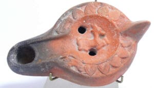 Romain - Carthage - Lampe à huile en sigillé rouge - 100-200 ap. J.-C.