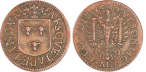 Jeton de cuivre - Besançon, Hugues Belin, 1669