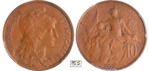 Troisième république (1871-1940) - 10 centimes Dupuis 1900 flan mat